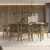 (Classe A) Conjunto para Sala de Jantar 1 Mesa Petra Tampo Vidro/MDF Retangular 8 Cadeiras Chumbo