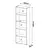 (Classe A) Estante para Livros 5 Prateleiras 180cmx60cm Multy Menta
