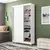(Classe A) Sapateira Diamante 2 Portas de Correr e 20 Prateleiras com Diferentes Níveis Yescasa Branco
