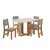 (Classe A) Conjunto Sala de Jantar Mesa Romantic com 4 Cadeiras Sol Mel/Blonde/Cinza - comprar online