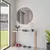 (Classe A) Espelho Decorativo Redondo 90 cm em MDF Mel