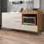 (Classe A) Balcão para e Pia Cooktop 190cm 4 Portas 2 Gaveta Alice Angelin Premium/Off White