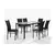 (Classe A) Conjunto Sala de Jantar Mesa Tampo de Vidro 80cmx160cm 6 Cadeiras Ivete Espresso Móveis Preto - comprar online