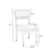 (Classe A) Conjunto para Sala de Jantar 1 Mesa Petra Tampo Vidro/MDF Retangular 8 Cadeiras Chumbo