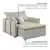 Imagem do (Classe A) Poltrona Cama em Madeira Eucalipto 110 cm Detroid Yescasa Veludo Bege Claro