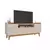 (Classe A) Rack para TV até 60 Polegadas 4 Portas 1 Nicho 158cm Adria Versátile Off White/Noce na internet