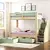 (Classe A) Beliche Infantil/Juvenil 2 Gavetões Escada com 4 Gavetas Star Plus Casatema Natural/Menta