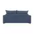 (Classe A) Sofá 3 Lugares Beny 200cm com Almofadas e Pés de Madeira Azul - comprar online