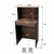 (Classe A) Balcão Caixa Atendimento Comercial Recepção Consultório 60cm Nogal - comprar online
