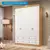 (Classe A) Guarda-roupa de Bebê 156,80cm 4 Portas e 4 Gavetas 100% Mdf Maya Clássico Espresso Móveis Branco Brilho/Amênd - comprar online