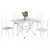 Imagem do (Classe A) Conjunto Sala de Jantar Mesa Retangular 100x60cm Tampo Madeira Mdp 4 Cadeiras Rio Creme / Branco