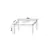 (Classe A) Mesa de Jantar 120x80cm Tampo Vidro Dubai Cromado/Off White - comprar online
