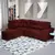 (Classe A) Sofá de Canto com Puff 7 Lugares 238cm Gávea Vermelho - comprar online