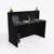 (Classe A) Balcão Atendimento Recepção Consultório 120x60cm Preto - comprar online