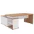 (Classe A) Mesa para Escritório Diretor em L 3 Gavetas 1 Porta Spring Yescasa Itapuã/Branco - loja online