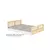 (Classe C) Cama Infantil Montessoriano Casal Lift em Madeira Maciça com Rattan Casatema Branco/Natural