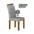 Imagem do (Classe A) Conjunto Sala de Jantar com 6 Cadeiras Miami Yescasa Freijó/Off White/Prata