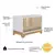(Classe A) Berço Mini Cama 3 em 1 Americano 100% Mdf Liam Retrô Espresso Móveis Branco Brilho/Amêndoa - comprar online