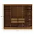 (Classe A) Closet Casal 100% MDF 4 Gavetas Jatobá Yescasa Cinamomo - Casa Saldão