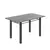 (Classe A) Conjunto Mesa com 6 Cadeiras Tampo de Granito Topázio Sara Yescasa Branco Liso / Mart Prata - Casa Saldão