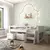 (Classe A) Cama Solteiro Infantil com Escada e 2 Baús Serena Yescasa Branco Perfect Wood - comprar online