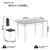 (Classe A) Conjunto de Mesa Tubular 120cm X 75cm Tampo Granito Ocre com 4 Cadeiras Lara Preto Liso/Branco - comprar online