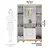 (Classe A) Guarda-roupa de Bebê 4 Portas e 3 Gavetas 100% Mdf Mimo Branco Brilho/Amêndoa - loja online