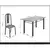 (Classe A) Conjunto Mesa Tubular com 6 Cadeiras Atenas Tubos Prata martelado/Estofados mosaico branco pre - loja online