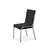 (Classe A) Conjunto Mesa Iza 120x90cm Tampo MDF/Vidro 4 Cadeiras Natani Cromado/Preto