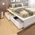 (Classe C) Cama Casal Adulto com 4 Gavetas Gades Yescasa Branco Perfect Wood na internet