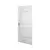 (Classe A) Kit Porta de Madeira Decorada 212x75cm com Batente de Aluminio 3,6cm Gáucha MGM Branca