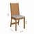 (Reembalado A) Conjunto Sala de Jantar Mesa com 4 Cadeiras Dalila Yescasa Freijó/Off White/Linho - Casa Saldão