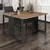 (Classe A) Mesa Escritório Estação Trabalho Plataforma Dupla Pé Quadro 120x120cm Espresso Móveis Marrom/Preto - comprar online
