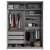 (Classe A) Closet Solteiro 100% Mdf Bp 159,5cm 3 Gavetas Monreale Cinza - loja online