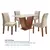 (Classe A) Conjunto Sala de Jantar Mesa Tampo MDF 4 Cadeiras Espanha Yescasa Chocolate/Off White/Suede Bege
