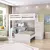 (Classe A) Beliche Star Office Infantil/ Juvenil Multifuncional com Escrivaninha Casatema Branco Perfect Wood