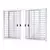 (Classe A) Janela de Alumínio Veneziana de Correr Central Com Grade 6 Folhas 100x200cm Riobras Branco - comprar online