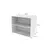 (Classe A) Escrivaninha 190cm com Nichos e 3 Prateleiras Branco - comprar online