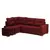 (Classe A) Sofá de Canto com Puff 7 Lugares 238cm Gávea Vermelho - Casa Saldão