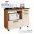 (Classe A) Balcão para Cooktop 2 Portas 1 Gaveta Violeta Nature/Off White - loja online