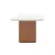 Imagem do (Classe A) Mesa para Sala de Jantar com Vidro Lintz Off White/Caramelo/Canela
