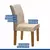 (Classe A) Conjunto Sala de Jantar Mesa Tampo de Vidro 4 Cadeiras Espanha Yescasa Ypê/Off White/Tecido Pena - Casa Saldão