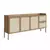 (Classe A) Buffet Aparador 3 Portas 2 Gavetas Palhinha Pé Madeira Oslo Hanover - comprar online