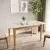 (Classe A) Mesa de Jantar 6 Lugares 1,60m Tampo MDF e Vidro Pés Madeira Maciça Tangará CabeCasa MadeiraMadeira Caramelo/ - Casa Saldão