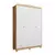 (Classe A) Guarda-roupa de Bebê 156,80cm 4 Portas e 4 Gavetas 100% Mdf Maya Clássico Espresso Móveis Branco Brilho/Amênd na internet