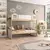 (Classe A) Beliche Infantil Garden em Madeira Maciça com Grade frontal Casinha Natural/Branco