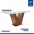 (Classe A) Conjunto Sala de Jantar Mesa Tampo de Vidro 6 Cadeiras Espanha Yescasa Chocolate/Off White/Animale Marrom - comprar online
