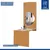(Classe A) Conjunto Mesa Bella Ripada 120cm com Painel Espelhado Tampo Bella com Vidro 4 Cadeiras Arizona Cinamomo/Off W - Casa Saldão