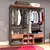 (Classe A) Guarda-roupa Closet para Casal de Ferro 2 Gavetas 8 Prateleiras Barcelona Preto/Demolição Preto/Demolição