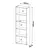 (Classe A) Estante para Livros 5 Prateleiras 180cmx60cm Multy Cinamomo - Casa Saldão